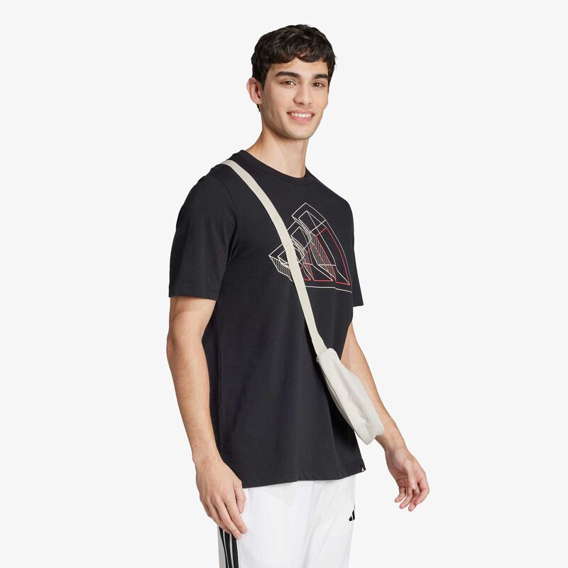 adidas Polera Tech Outline Estampado, NEGRO, hi-res image number null
