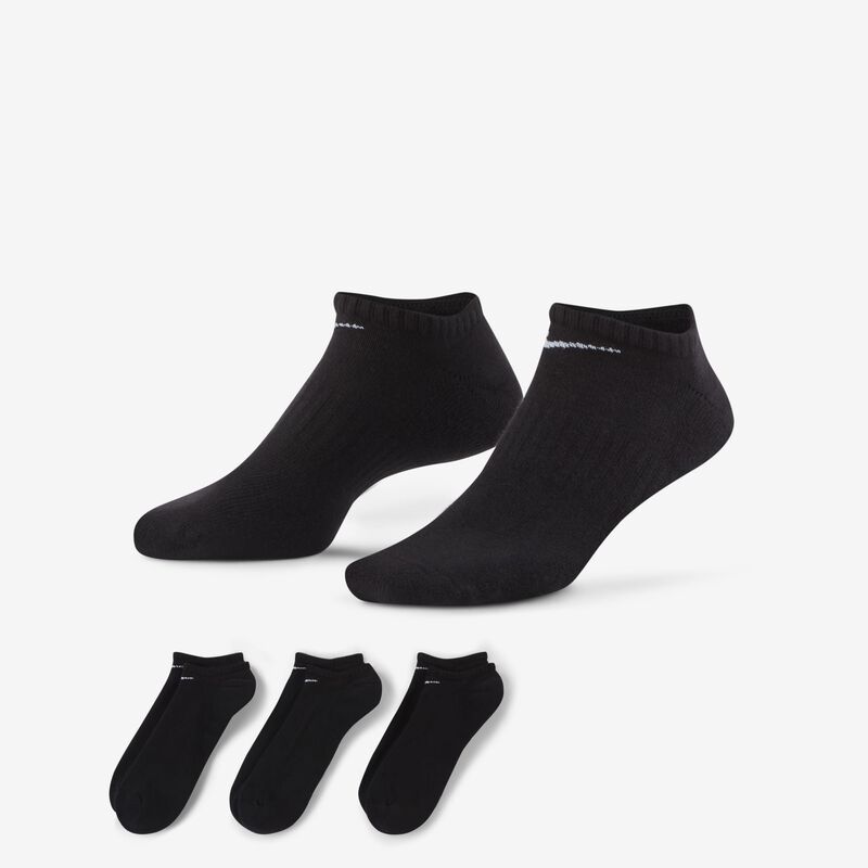 Nike Everyday Cushioned Invisibles 3 Pares, NEGRO, hi-res image number null