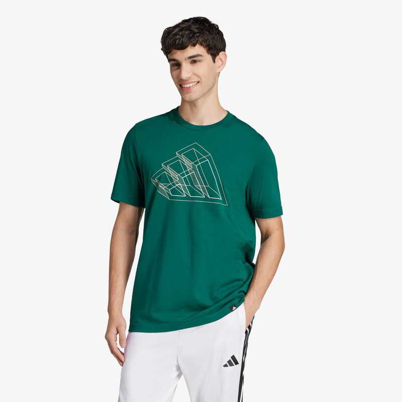 adidas Polera Tech Outline Estampado, VERDE, hi-res image number null