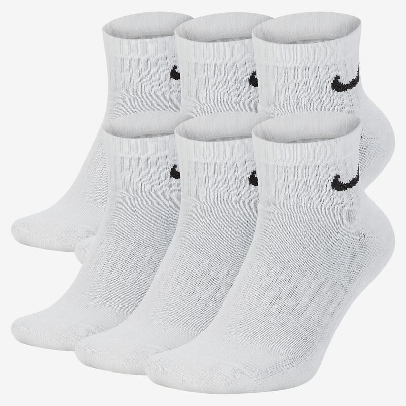 Nike Everyday Cushioned Tobilleras 6 Pares, BLANCO, hi-res image number null