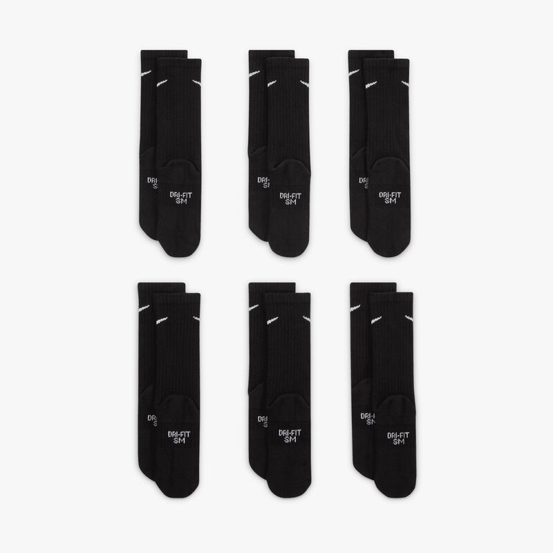Nike Calcetines Everyday Largos 6 Pares, NEGRO, hi-res image number null