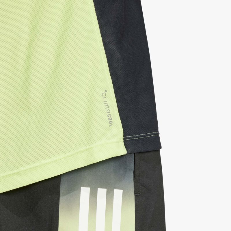 adidas Polera Own the Run CLIMACOOL Colorblock, VERDE, hi-res image number null