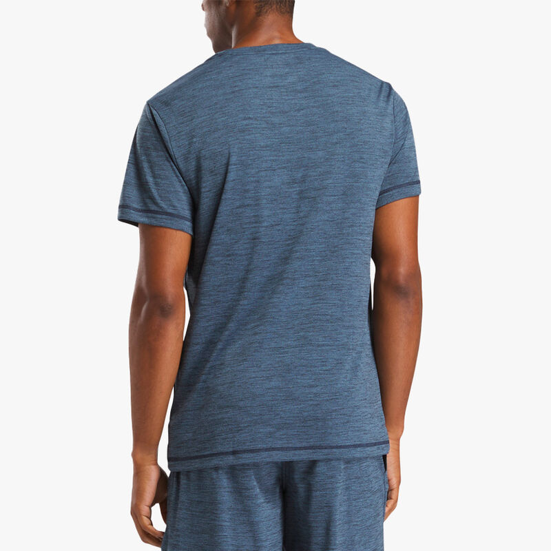Reebok Polera Id Train Melange Tech, AZUL, hi-res image number null