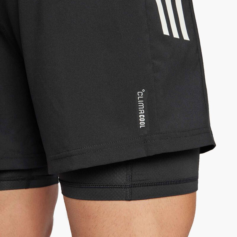 adidas Shorts Own the Run CLIMACOOL 2-in-1, NEGRO, hi-res image number null