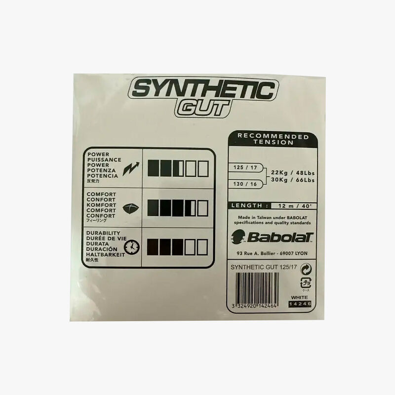 Babolat Cuerda Tenis Synthetic Gut White 12mt, BLANCO, hi-res image number null