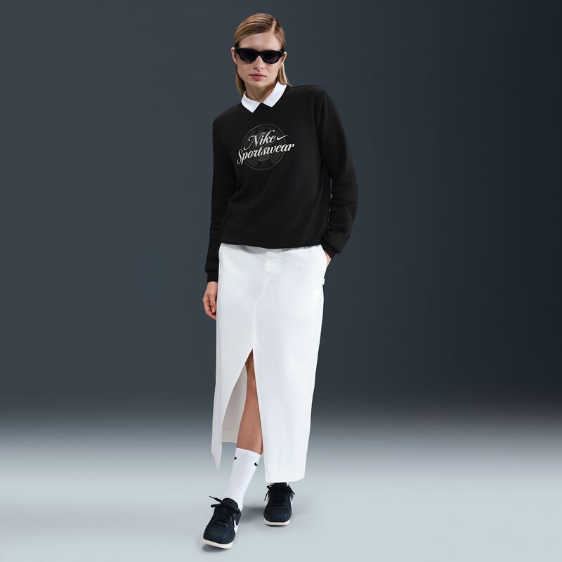 Nike Polerón Sportswear Club Forro Polar, NEGRO, hi-res image number null