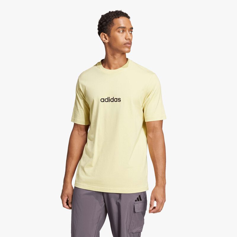 adidas Polera Essentials Linear Single Jersey, AMARILLO, hi-res image number null