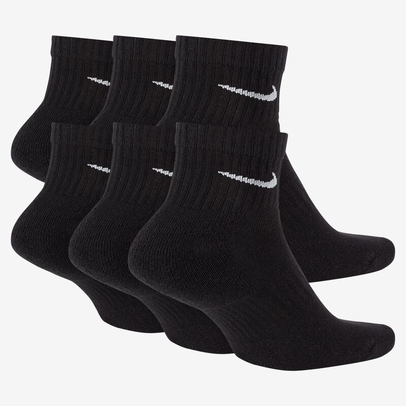 Nike Calcetines Everyday Cushioned Tobilleras 6 Pares, NEGRO, hi-res image number null