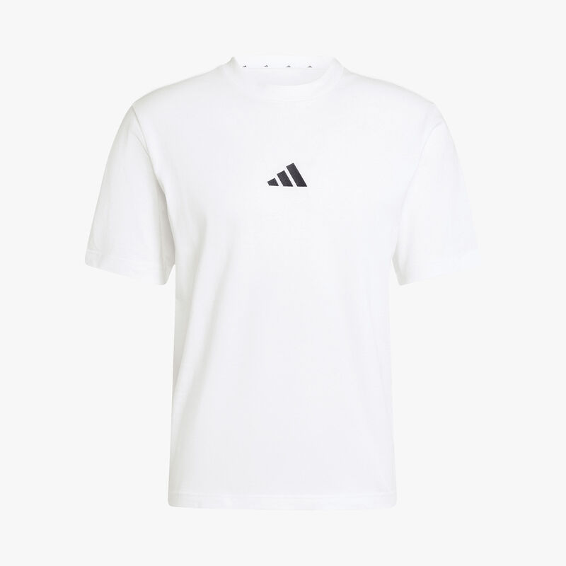 adidas Polera Essentials Logo Peque&ntilde;o Tejido Jersey, BLANCO, hi-res image number null