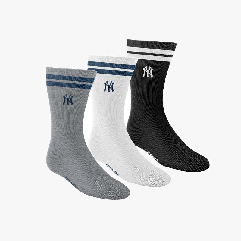 MLB Calcetines Gymnastic Crew Largas 3 Pares, SURTIDO, hi-res image number null