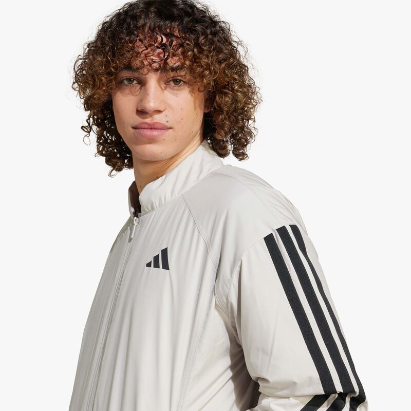 adidas Chaqueta Bómber Térmica Essentials 3 Tiras, GRIS, hi-res image number null