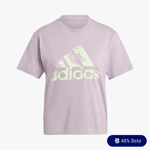 adidas Polera Estampada Floral Big Logo