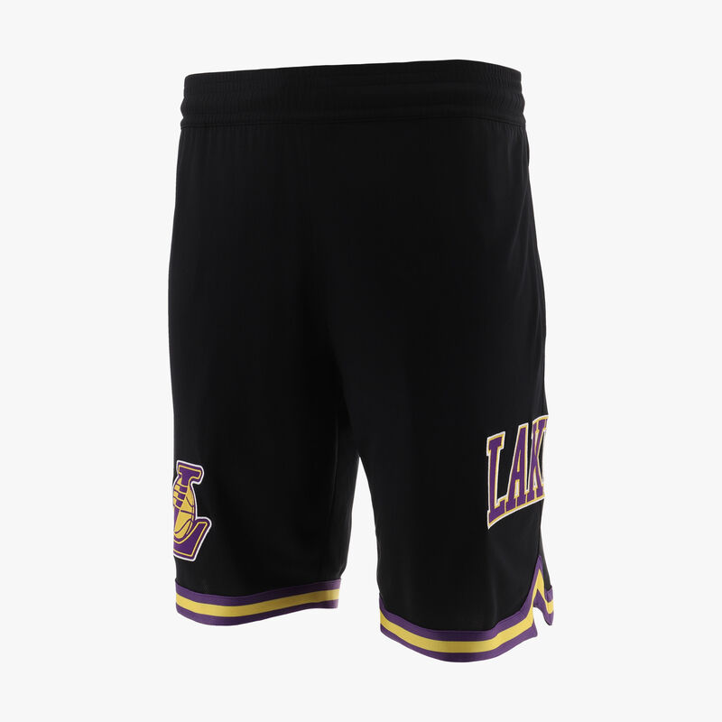 NBA Shorts Los Angeles Lakers, NEGRO, hi-res image number null