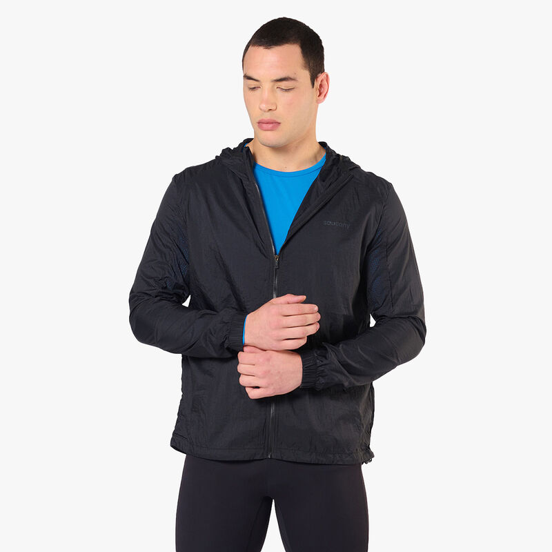 Saucony Chaqueta Elevate Packaw, NEGRO, hi-res image number null