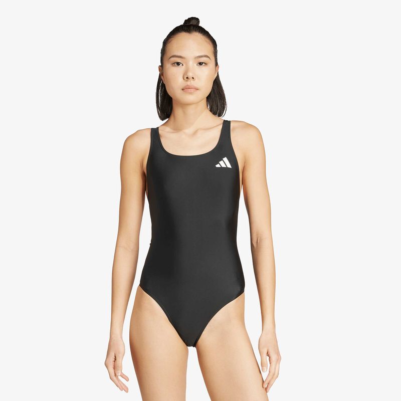 adidas Traje de Baño con Espalda en V, NEGRO, hi-res image number null