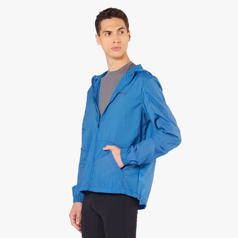 Saucony Chaqueta Elevate Packaw, AZUL, hi-res image number null
