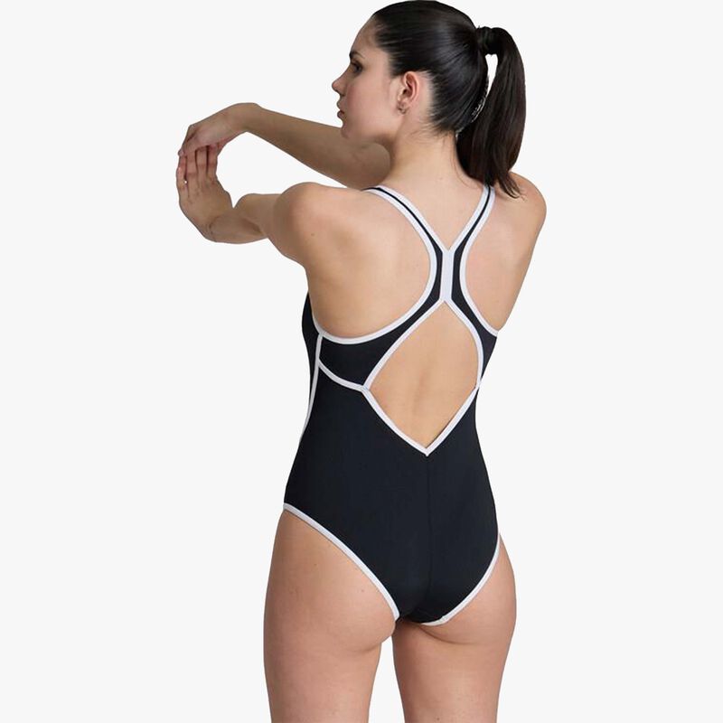 Arena Traje de Ba&ntilde;o Pro File V Back, NEGRO, hi-res image number null