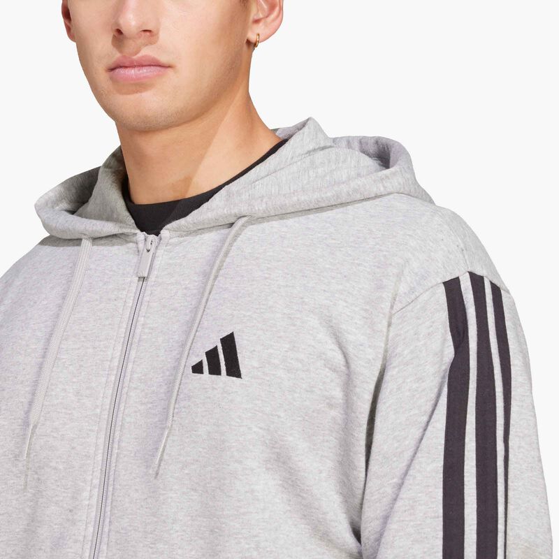 adidas Poler&oacute;n Essentials 3 Tiras French Terry, GRIS, hi-res image number null