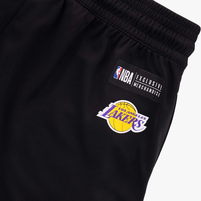 NBA Shorts Los Angeles Lakers, NEGRO, hi-res image number null