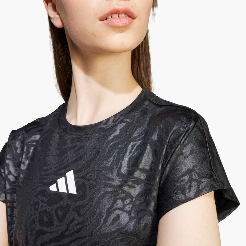 adidas Polera Crop All Sports Animal Print, NEGRO, hi-res image number null