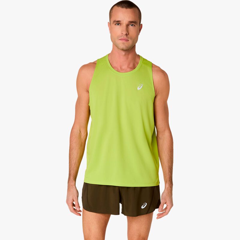 Asics Polera Silver Singlet, VERDE, hi-res image number null