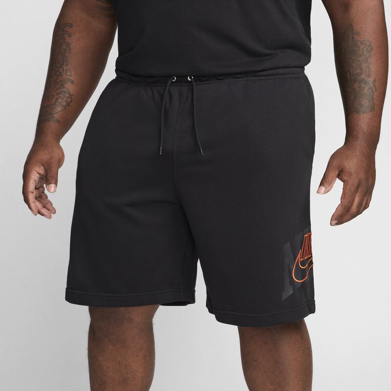 Nike Shorts de French Terry Club, NEGRO, hi-res image number null