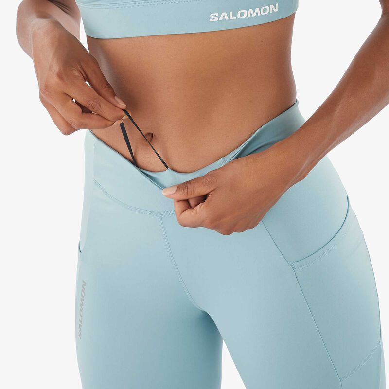 Salomon Calzas Cross Run 28'' Tight, AZUL, hi-res image number null