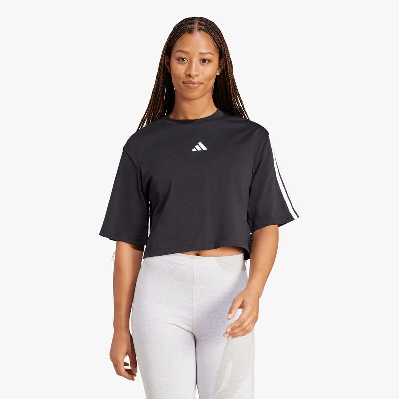 adidas Polera Essentials 3 Tiras, NEGRO, hi-res image number null