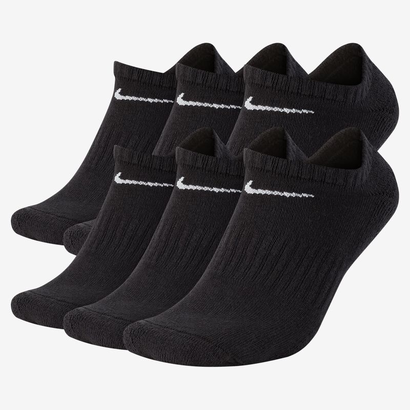 Nike Everyday Cushioned Invisibles 6 Pares, NEGRO, hi-res image number null