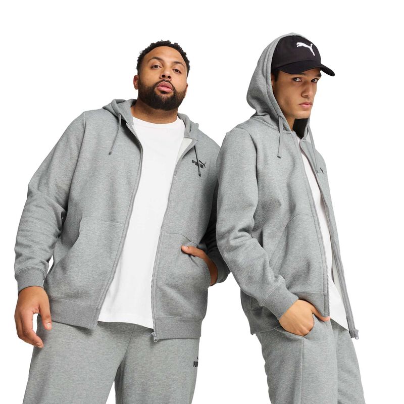 Puma Polerón Essentials No. 1 Logo Full-Zip, GRIS, hi-res image number null