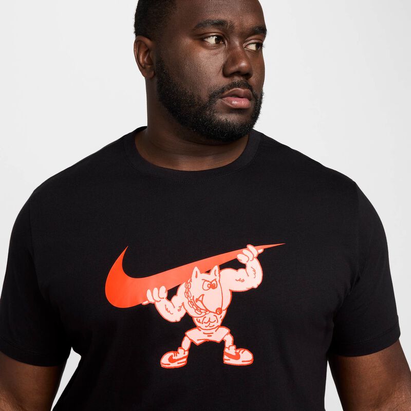 Nike Polera de Fitness, NEGRO, hi-res image number null