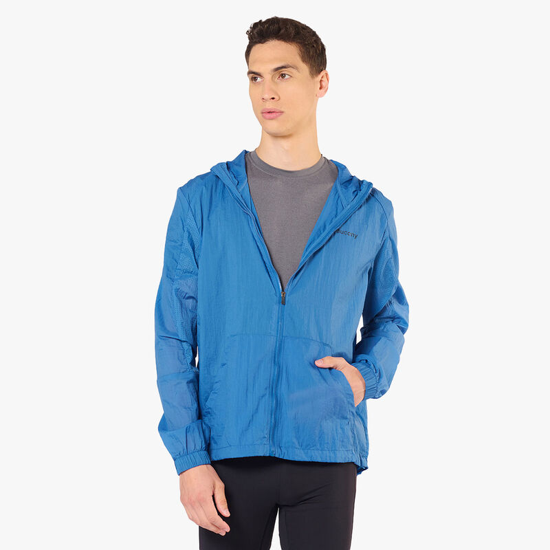 Saucony Chaqueta Elevate Packaw, AZUL, hi-res image number null