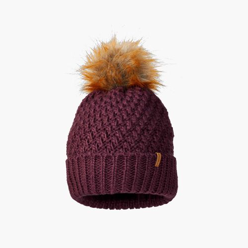 Eddie Bauer Cabin Faux Fur Pom Beanie