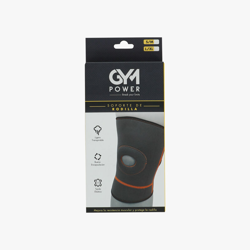 Gym Power Knee Support, GRIS, hi-res image number null