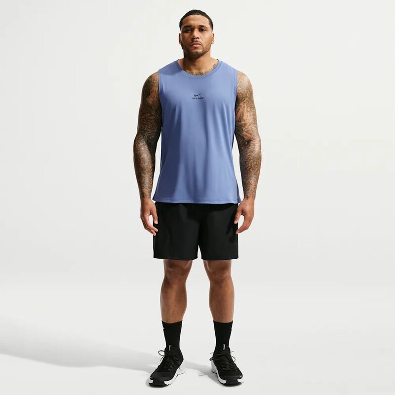 Nike Polera Pro Dri-FIT, AZUL, hi-res image number null