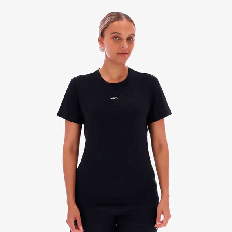 Reebok Polera Manga Corta Running, NEGRO, hi-res image number null