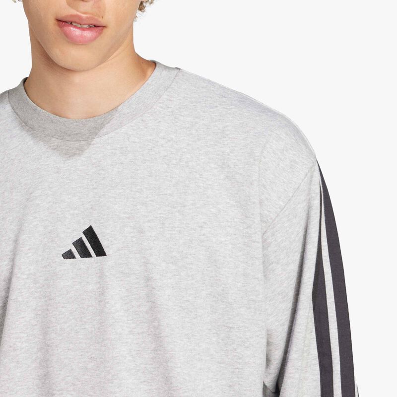 adidas Poler&oacute;n Essentials 3 Tiras Felpa Francesa, GRIS, hi-res image number null
