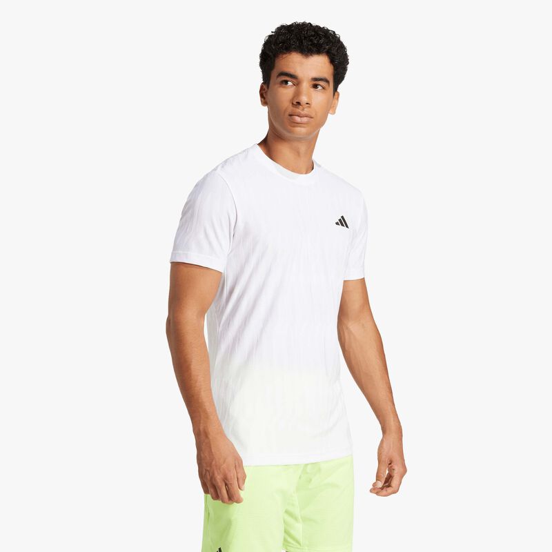 adidas Polera de tenis FreeLift Pro Climacool+, BLANCO, hi-res image number null
