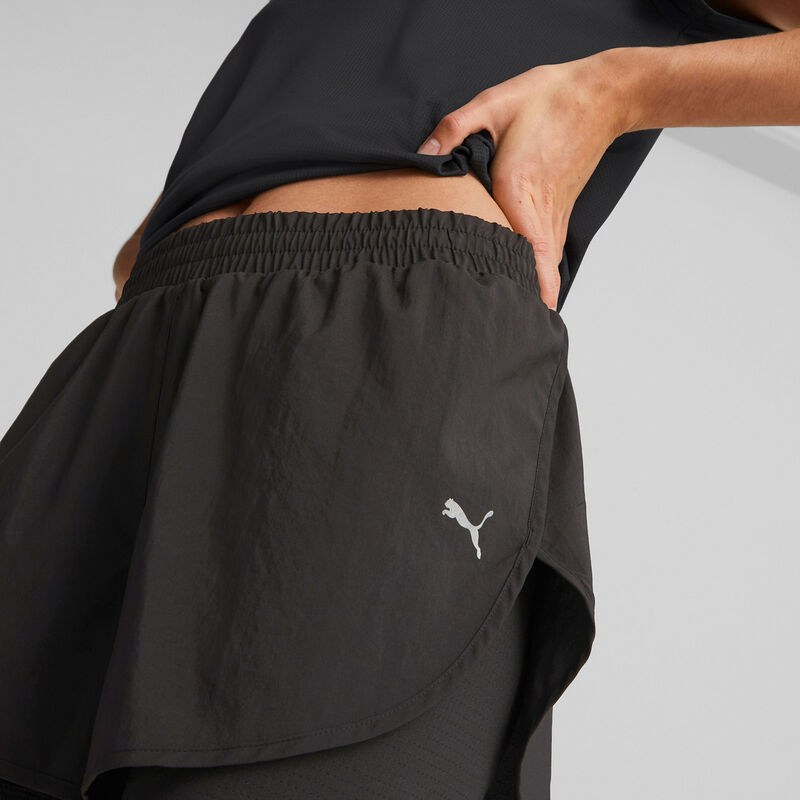 Puma Shorts Run Favorite Woven 2 in 1, NEGRO, hi-res image number null