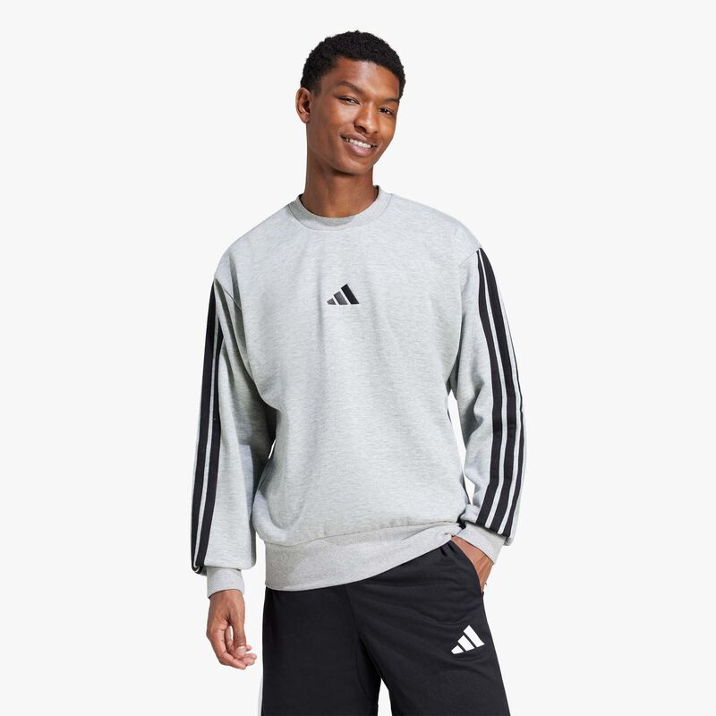 adidas Polerón Essentials Fleece 3 Tiras, GRIS, hi-res image number null