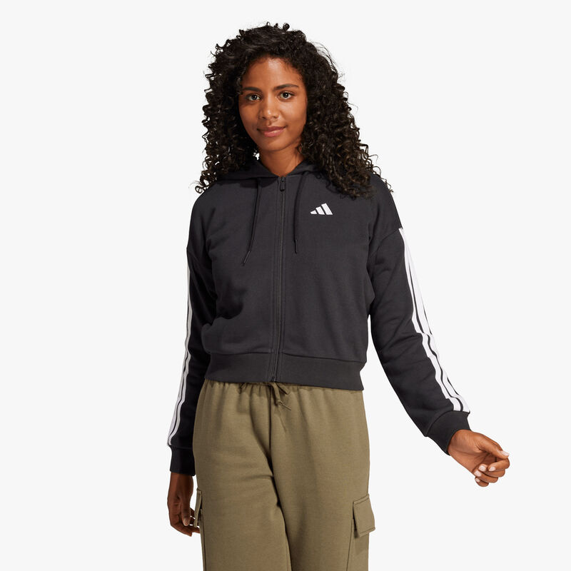 adidas Chaqueta Essentials French Terry 3 bandas, NEGRO, hi-res image number null