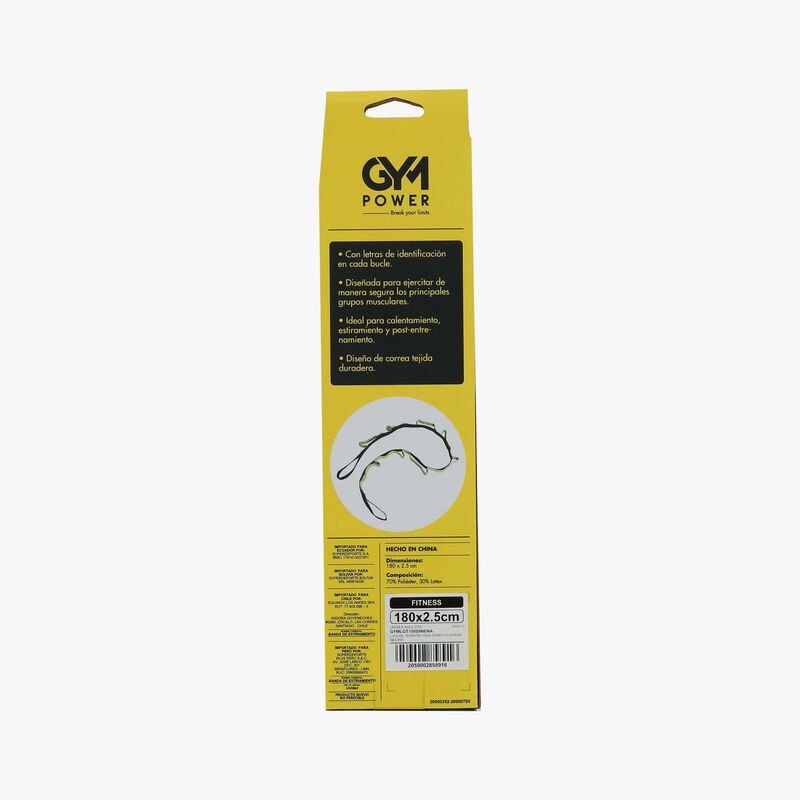 Gym Power Yoga Stretch Strap, NEGRO, hi-res image number null