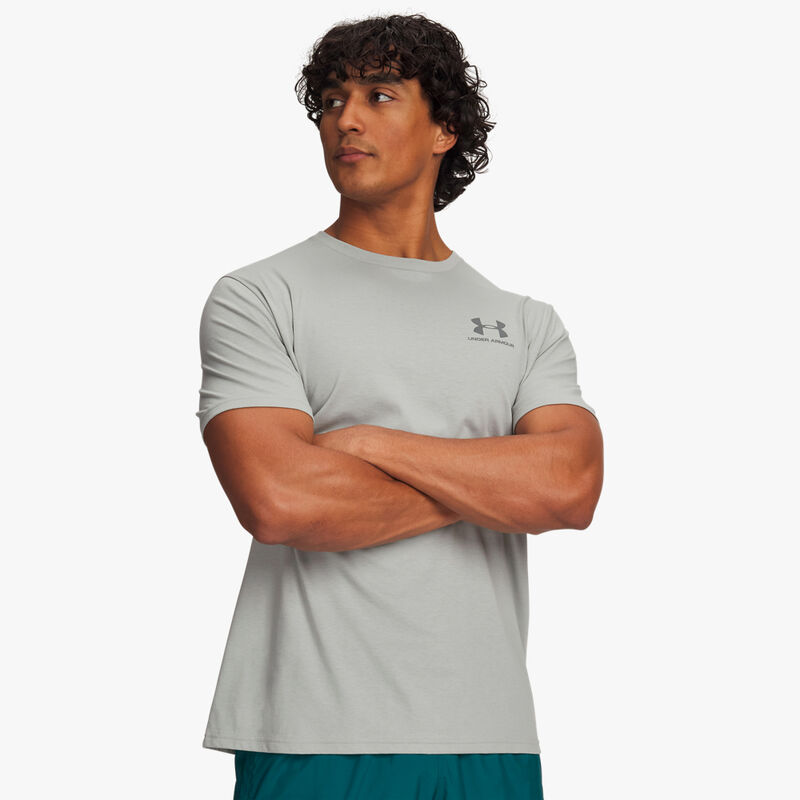 Under Armour Polera Left Chest Logo, GRIS, hi-res image number null