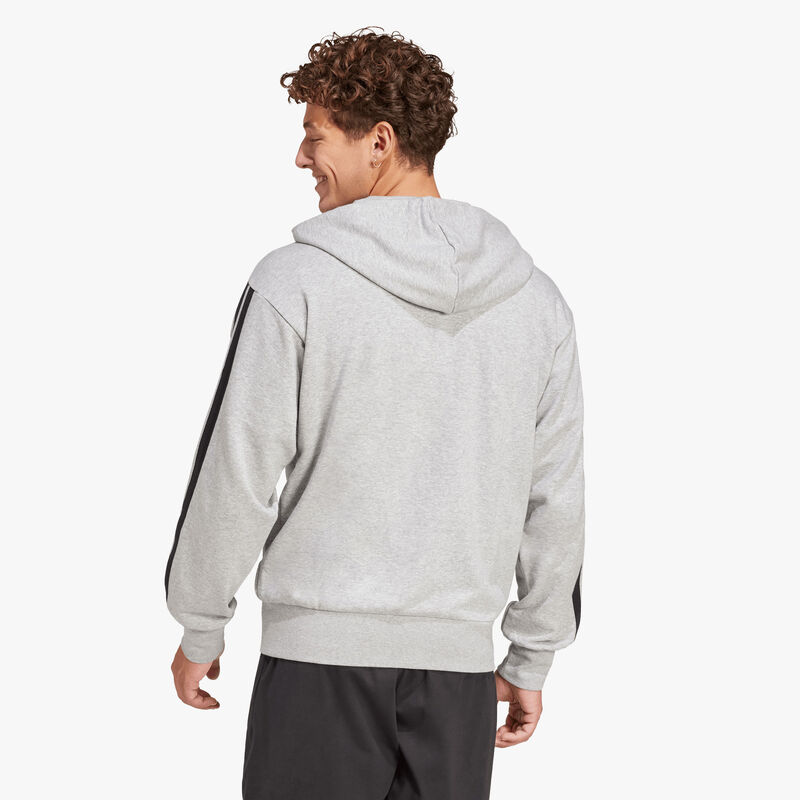 adidas Poler&oacute;n Essentials 3 Tiras French Terry, GRIS, hi-res image number null