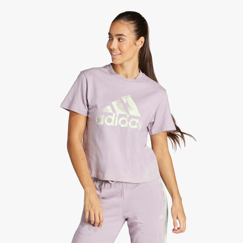 adidas Polera Estampada Floral Big Logo, SURTIDO, hi-res image number null