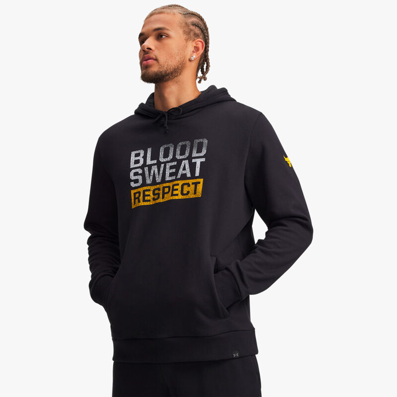 Under Armour Poler&oacute;n Project Rock Rival Fleece, NEGRO, hi-res image number null