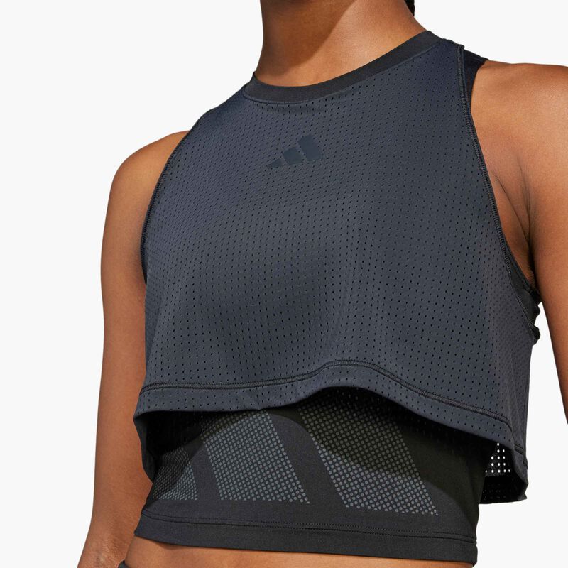 adidas Polera de Entrenamiento 2 en 1 Cool Intensity, NEGRO, hi-res image number null