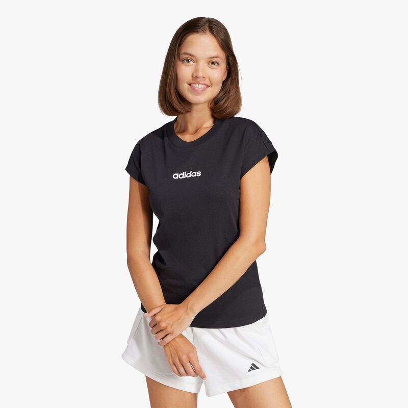 adidas Polera Essentials Linear, NEGRO, hi-res image number null