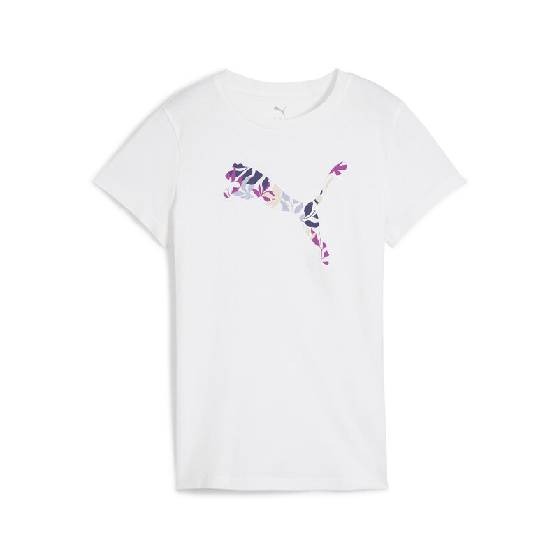 Polera Graphics Floral Cat Logo, BLANCO, hi-res image number null