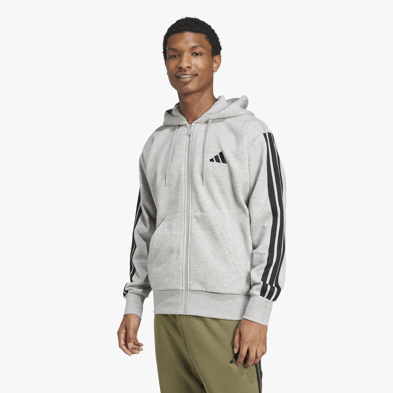 adidas Chaqueta Essentials 3-Stripes Fleece, GRIS, hi-res image number null